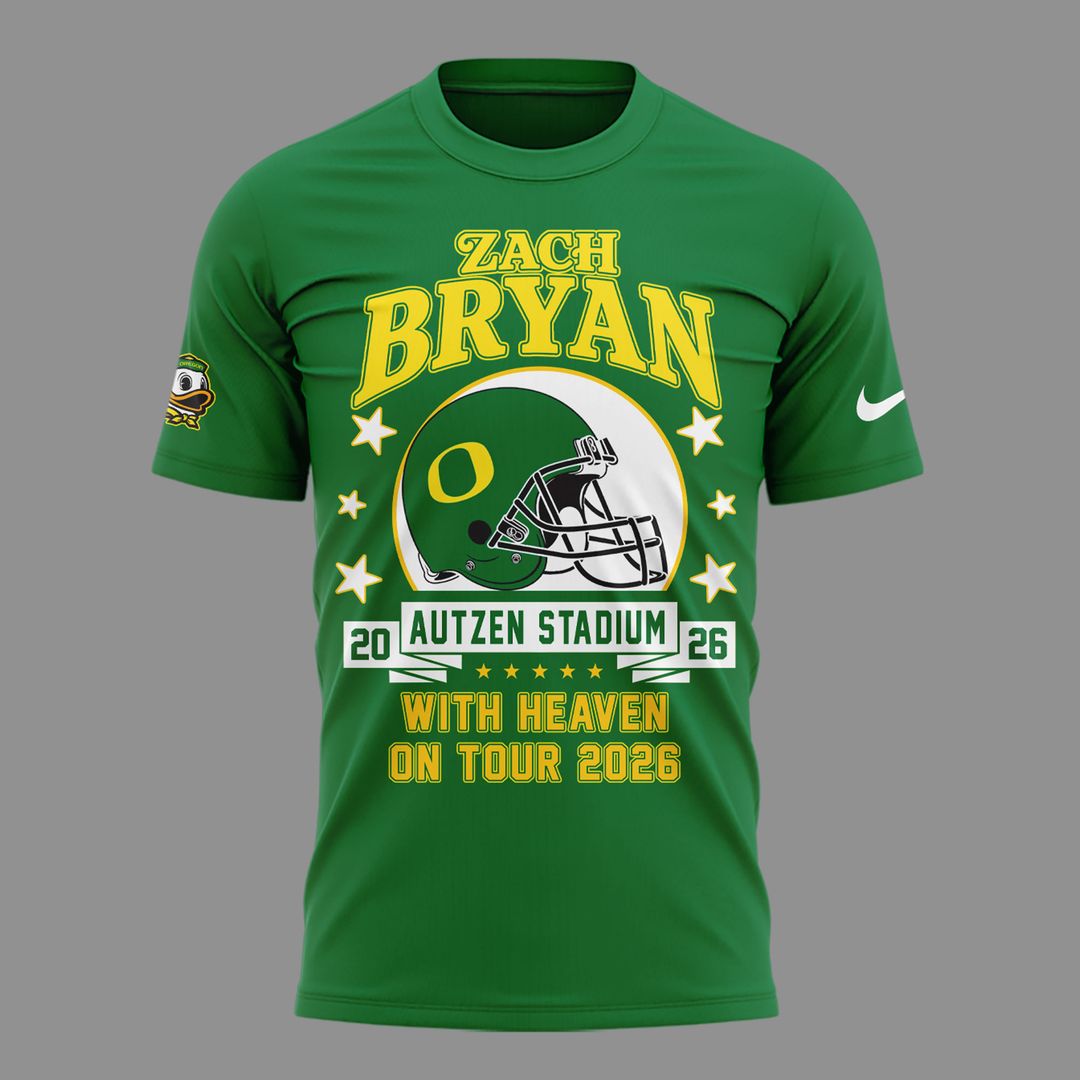 06. Zach Bryan x Oregon Football - With Heaven On Tour 2026 T-Shirt