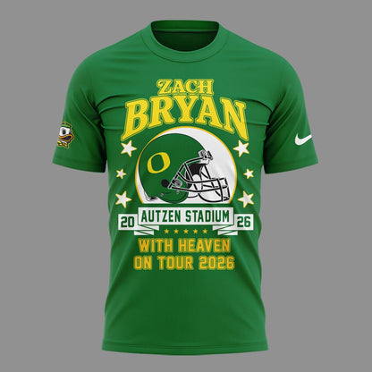 06. Zach Bryan x Oregon Football - With Heaven On Tour 2026 T-Shirt