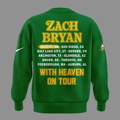 05. Limited Edition Zach Bryan x Oregon Football - With Heaven On Tour 2026 Sweatshirt
