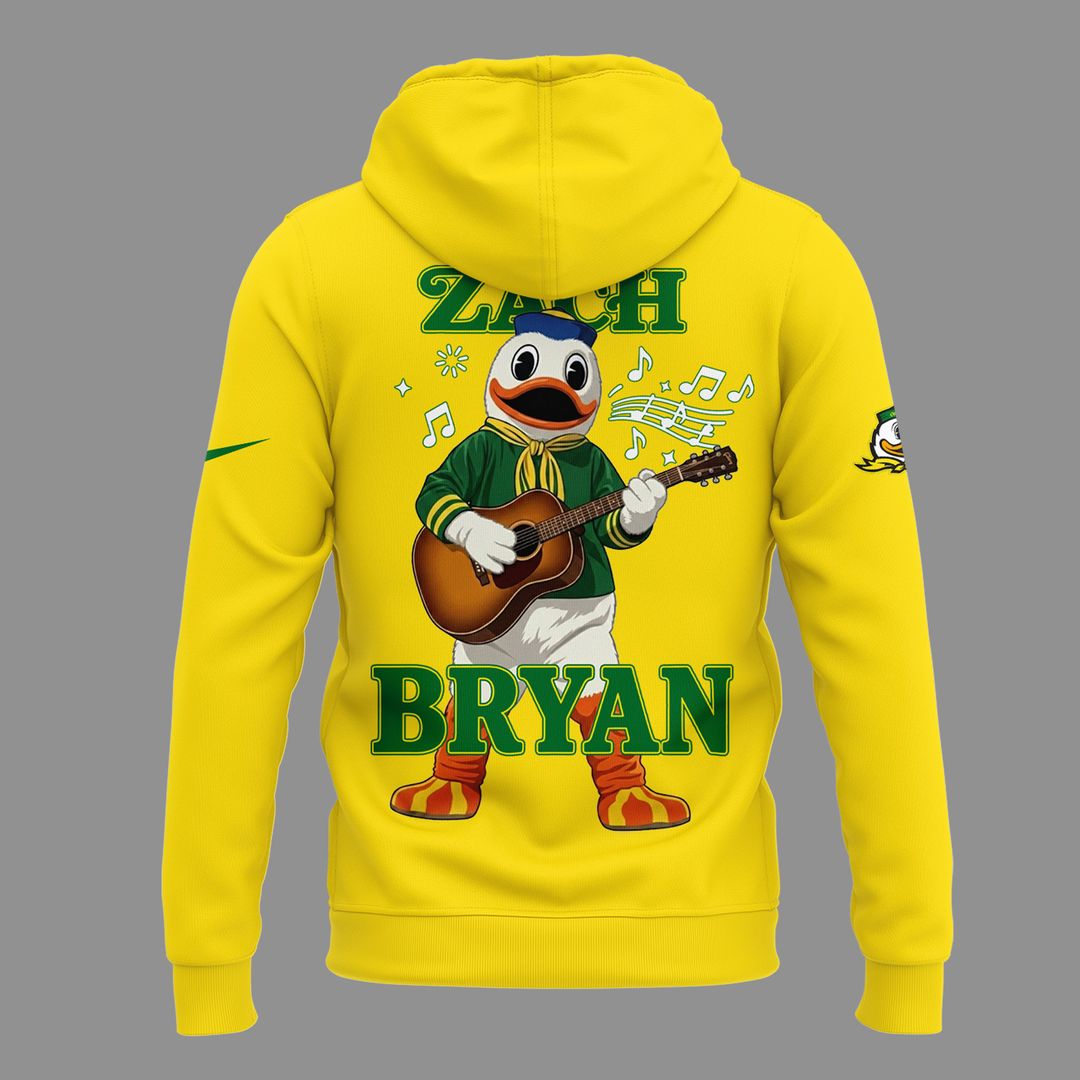 04.02. Limited Hoodie Zach Bryan x Oregon Football - With Heaven On Tour 2026 Hoodie