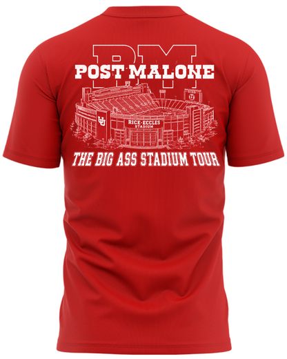 Limited Edition Post Malone x Utah Utes Rice-Eccles Stadium Tour 2026 T-Shirt