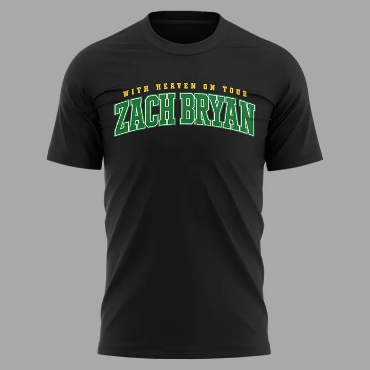02.13. Limited Edition Zach Bryan x Oregon Football - With Heaven On Tour T-Shirt