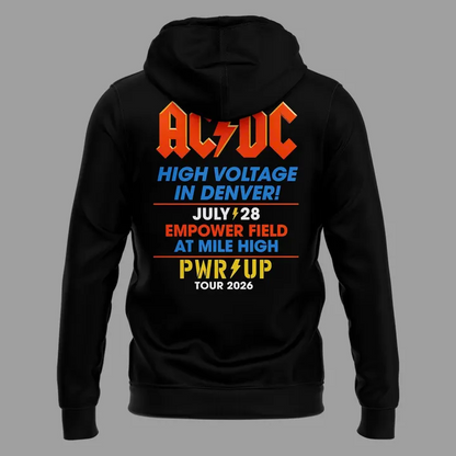 04.10. Newest Hoodie AC/DC - Exclusive Denver Event Hoodie - Power Up Tour 2026 Hoodie