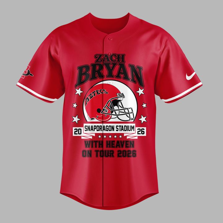 02.26. Limited Edition Zach Bryan x San Diego State Football - With Heaven On Tour 2026 Jersey