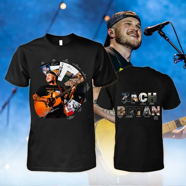 01.12. Zach Bryan - With Heaven On Tour 2026 T-Shirt