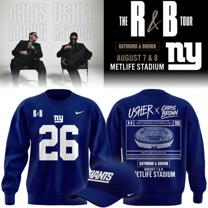 Limited Edition New York Giants x Usher & Chris Brown 2026 Sweatshirt