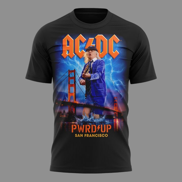 01. Newest Shirt AC/DC - San Francisco, CA Event Shirt - Power Up Tour 2026 T-Shirt