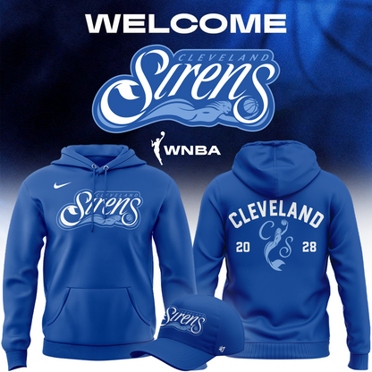 03.Cleveland Sirens Primary Logo Hoodie