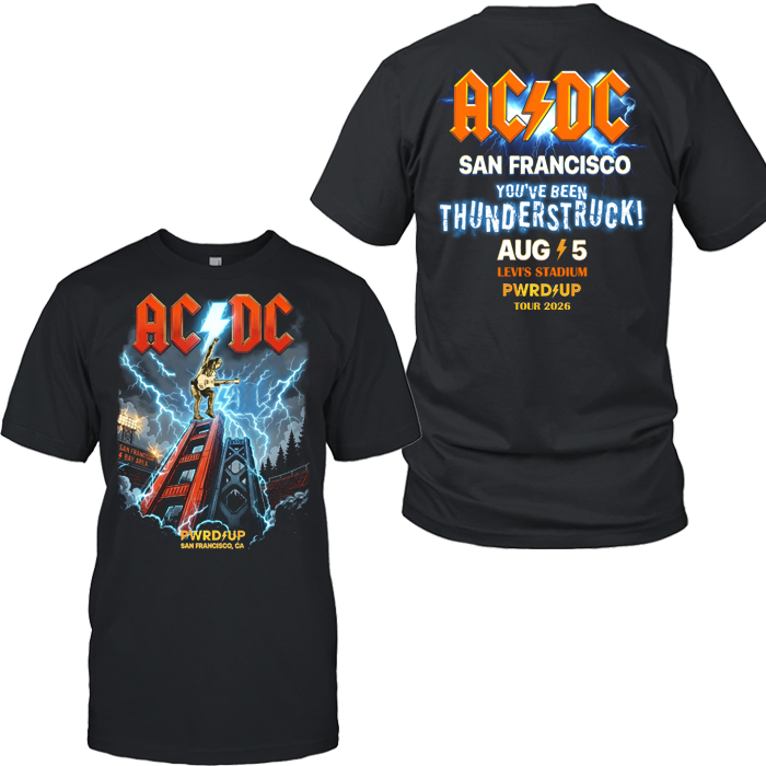 01.13. Special Shirt AC/DC - San Francisco, CA - Power Up Tour 2026 T-Shirt