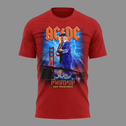 01.08. New Red Shirt AC/DC - San Francisco, CA Event Shirt - Power Up Tour 2026 T-Shirt