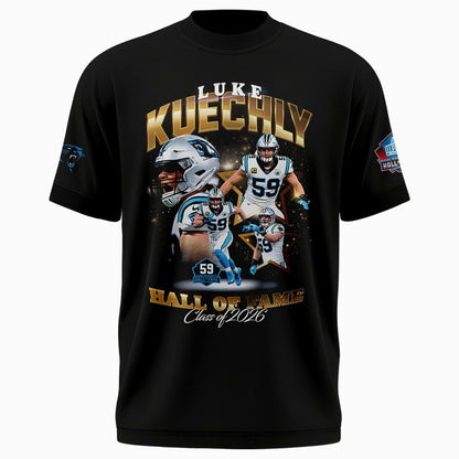 Carolina Panthers Luke Kuechly Hall of Fame Class of 2026 Collage T-Shirt