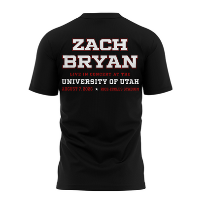 Exclusive Version Utah Utes Football x Zach Bryan Black T-Shirt 2026
