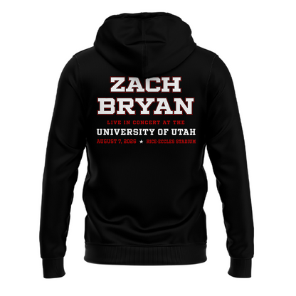 Exclusive Version Utah Utes Football x Zach Bryan Black Hoodie 2026