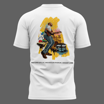 Exclusive Version Utah Utes Football x Zach Bryan White T-Shirt 2026