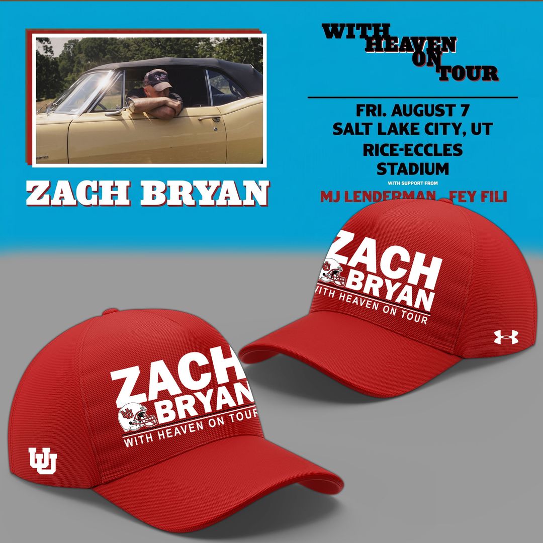 01. New Shirt Zach Bryan x Utah Utes Football - With Heaven On Tour 2026 T-Shirt