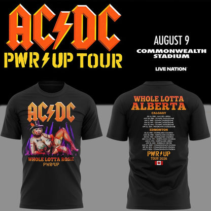 01.10. New Shirt AC/DC - Exclusive Edmonton Event Shirt - Power Up Tour 2026 T-Shirt