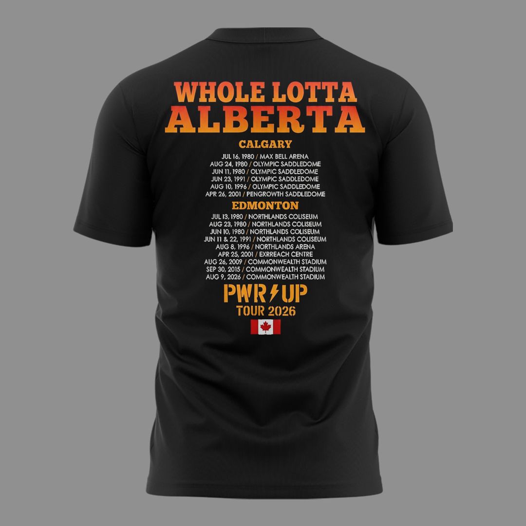 01.10. New Shirt AC/DC - Exclusive Edmonton Event Shirt - Power Up Tour 2026 T-Shirt