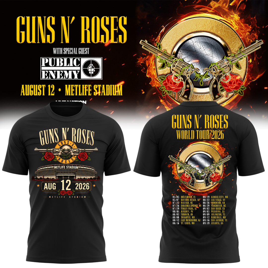 2. Limited Edition Guns N’ Roses x MetLife Stadium 2026 T-Shirt