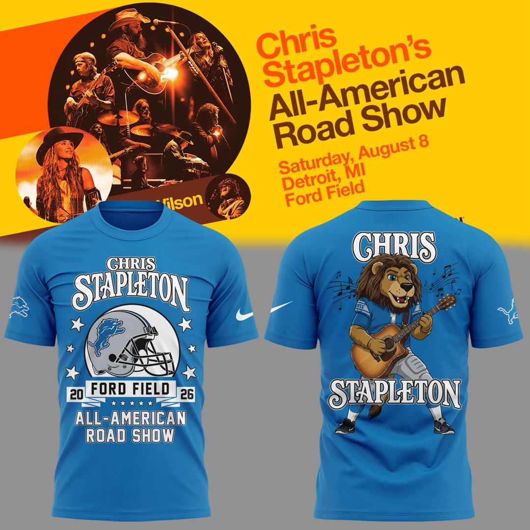 01. New Shirt Chris Stapleton x Detroit Lions - All American Road Show T-Shirt