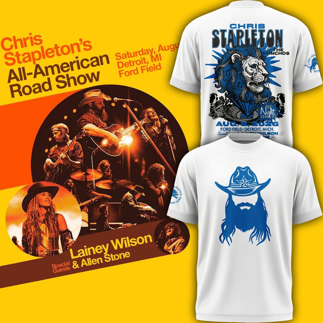 Limited Edition Chris Stapleton x Detroit Lions Event T-Shirt