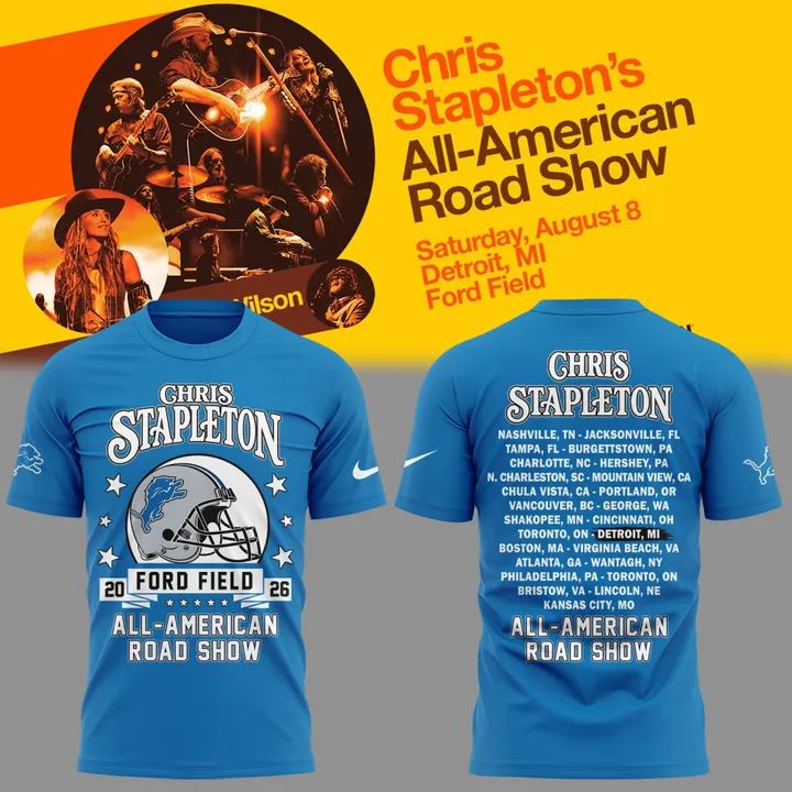 5. Chris Stapleton Show Tshirt- Detroit, MI