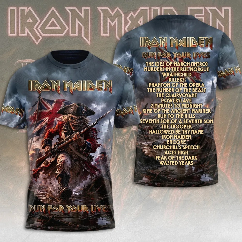 Iron Maiden - Run For Your Lives - World Tour 2026 Limited Edition T-shirt