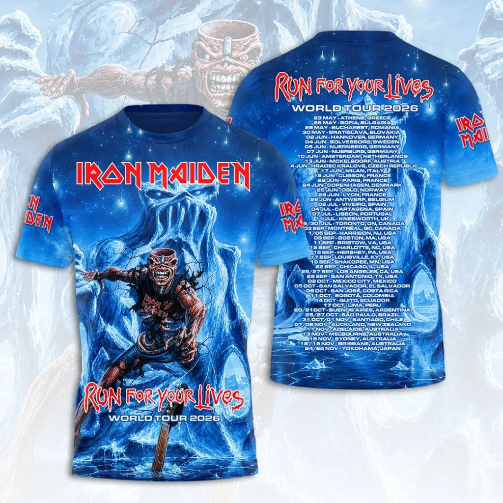 Iron Maiden - Run For Your Lives - World Tour 2026 Limited Edition T-shirt