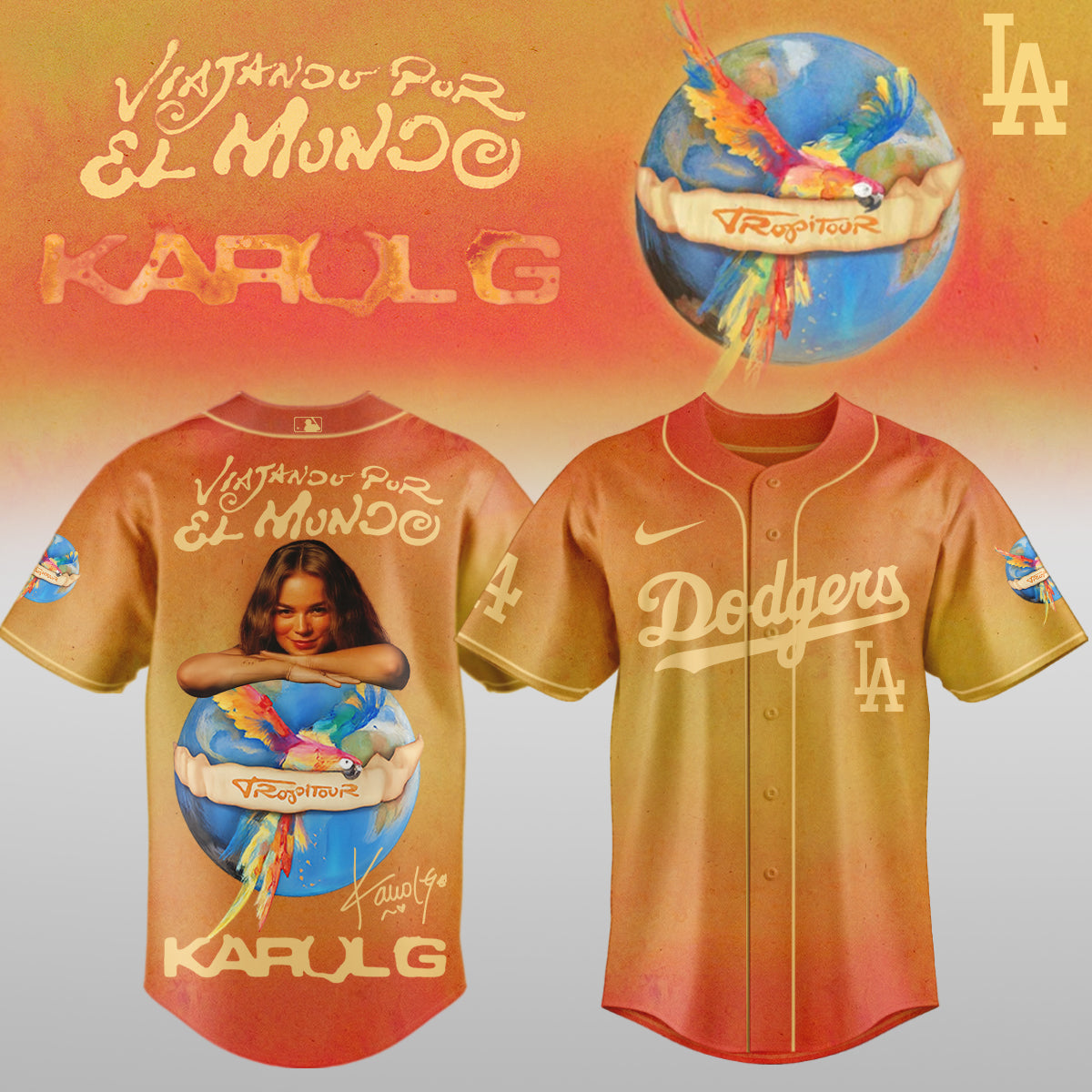 Karol G x MLB – Nos Vamos de Tour JERSEY (All Team) 3