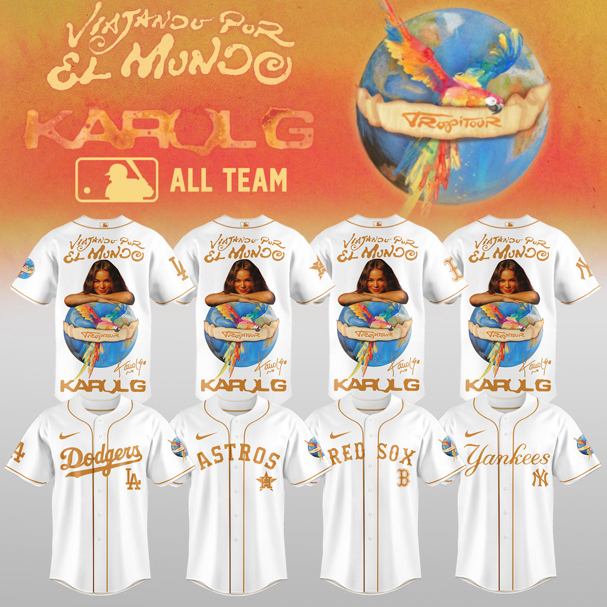 Karol G x MLB – Nos Vamos de Tour JERSEY (All Team) 4