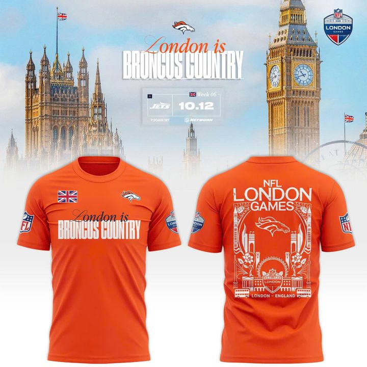Denver Broncos NFL London game 2025 Limited T-shirt - Orange