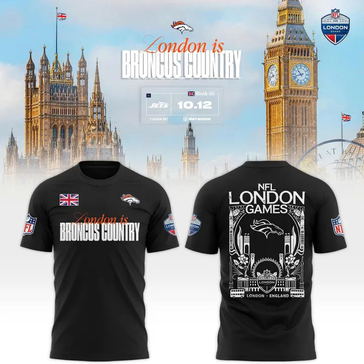 Denver Broncos NFL London game 2025 Limited T-shirt - Black