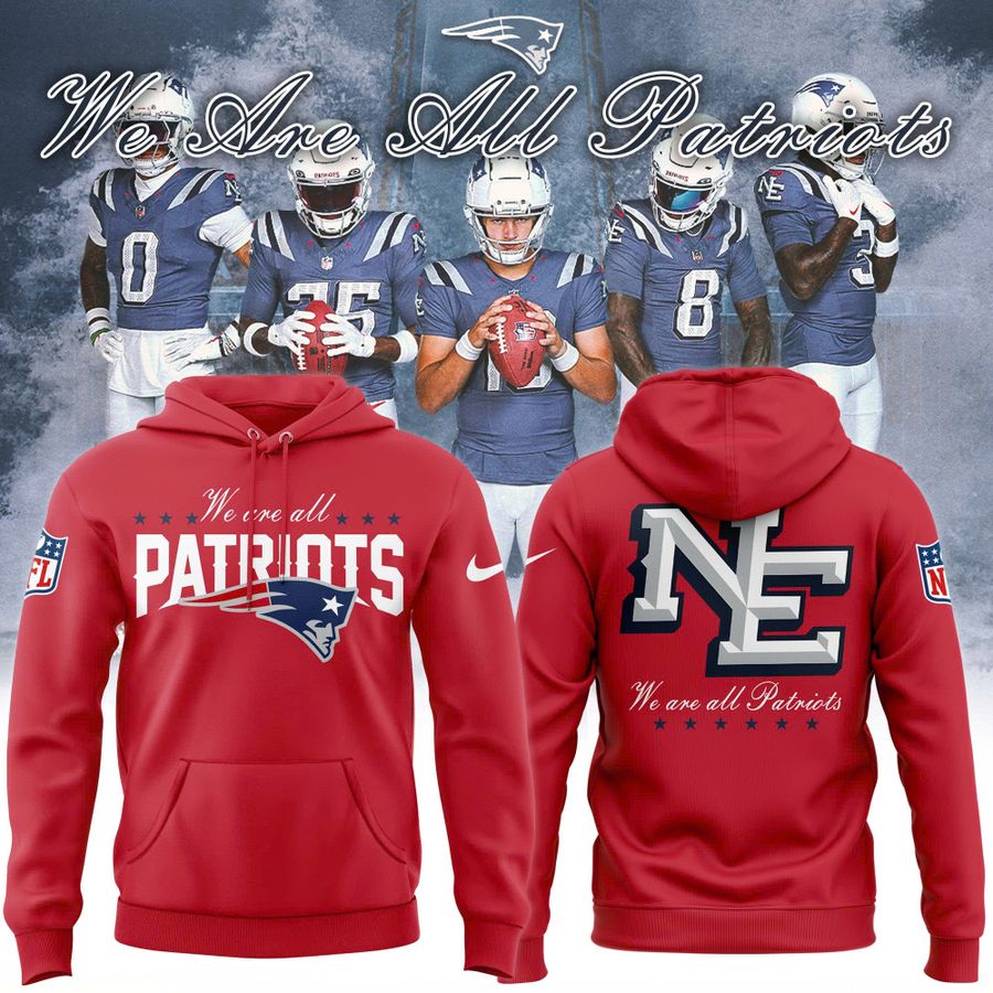 Men's New England Patriots Red 2025 Rivalries Collection Hoodie