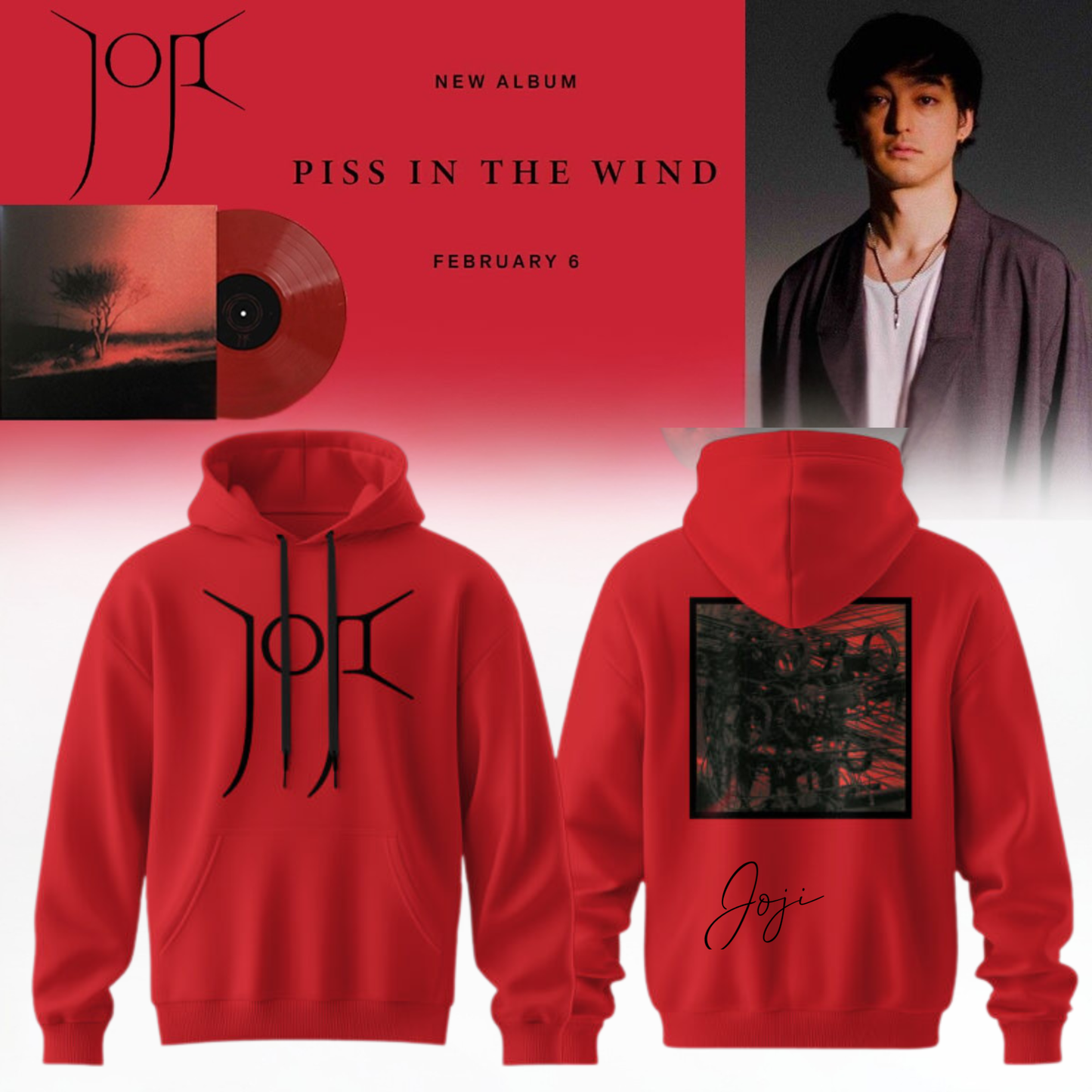 JOJI Piss In The Wind Album Hoodie