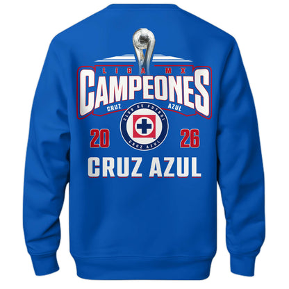 Cruz Azul 2026 Campeones Royal Blue Sweatshirt