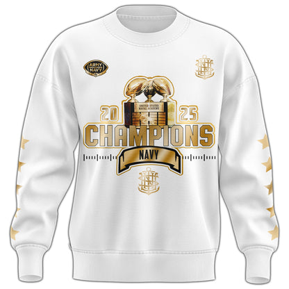 Navy Midshipmen Special Back to Back CIC trophy Champions 2025 Sweatshirt