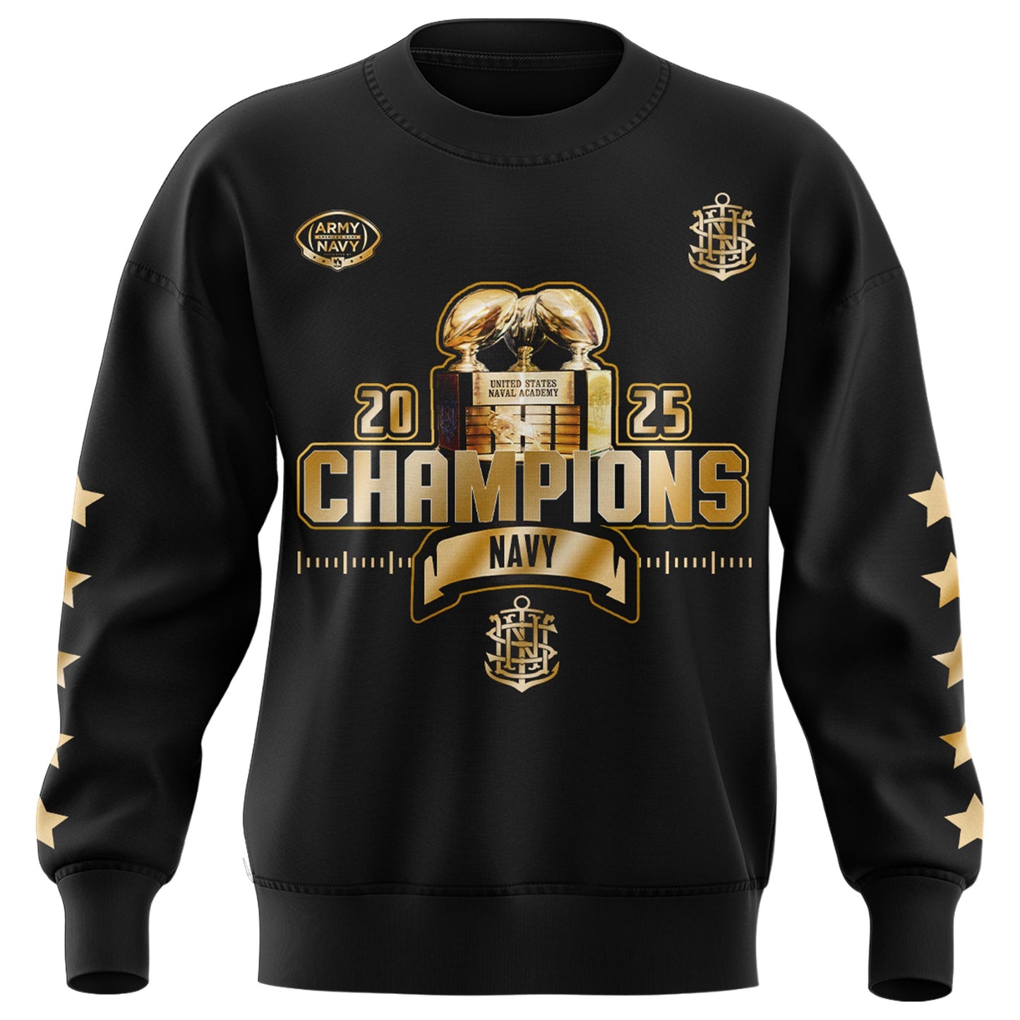 Navy Midshipmen Special Back to Back CIC trophy Champions 2025 Sweatshirt