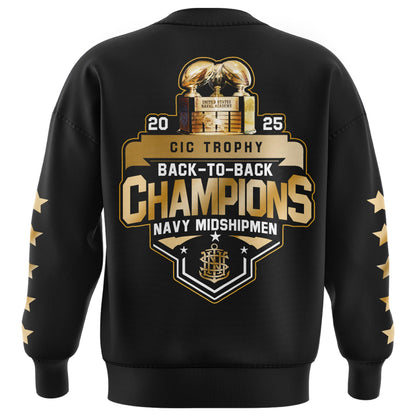 Navy Midshipmen Special Back to Back CIC trophy Champions 2025 Sweatshirt