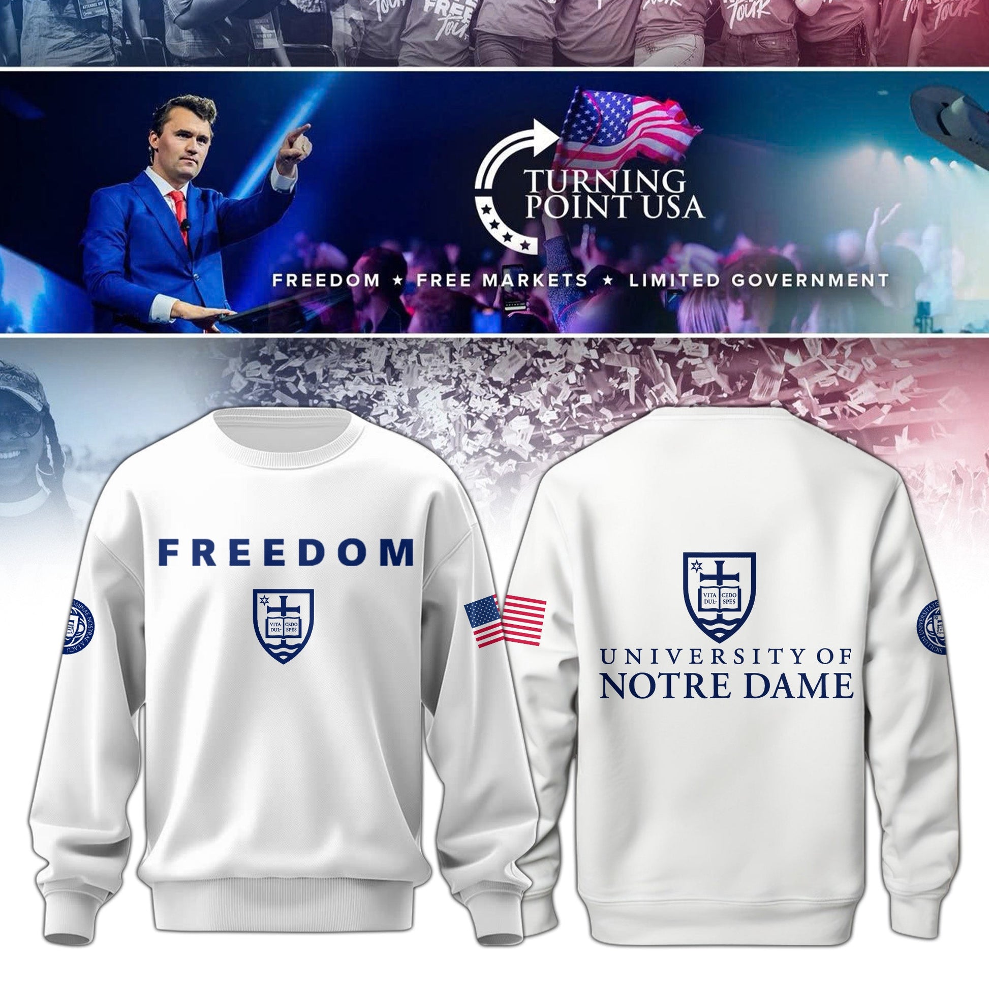 .   Notre Dame Campus Freedom Sweatshirt