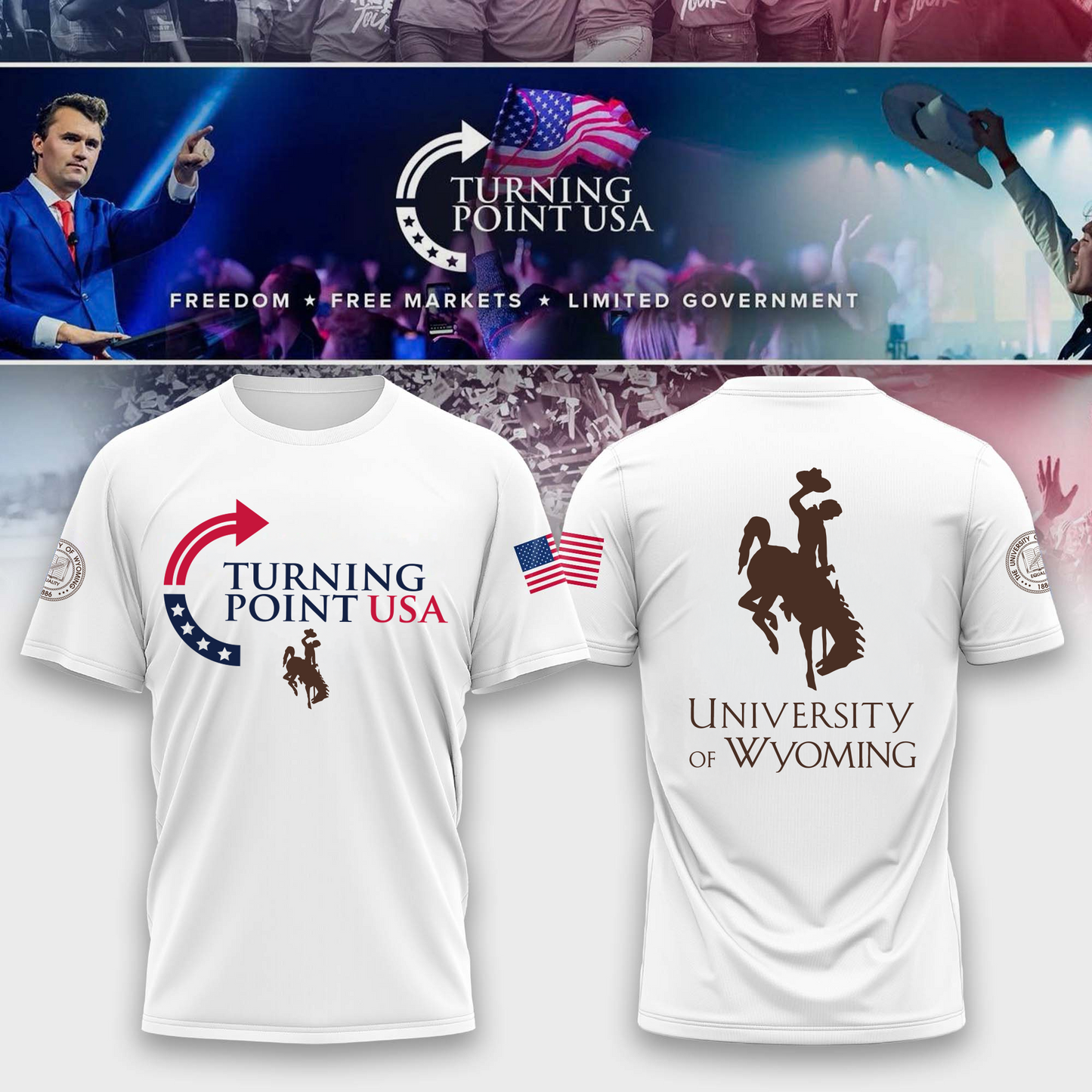 University of Wyoming x Turning Point USA TShirt