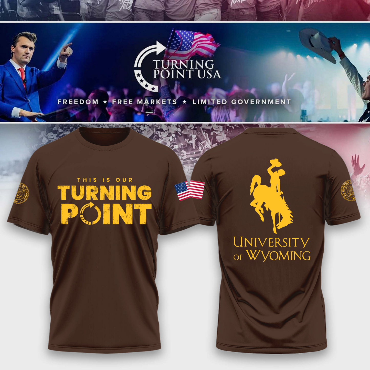 University of Wyoming x Turning Point USA TShirt