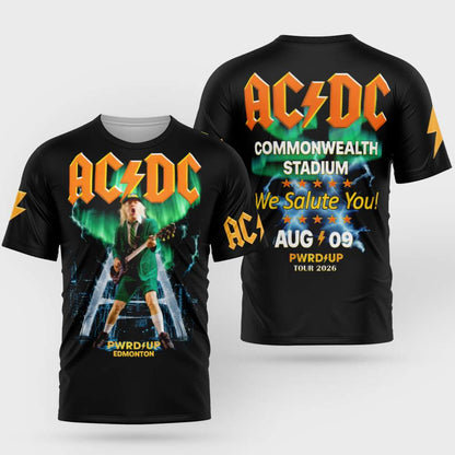 New Shirt AC/DC - Exclusive Edmonton Event Shirt - Power Up Tour 2026 T-Shirt