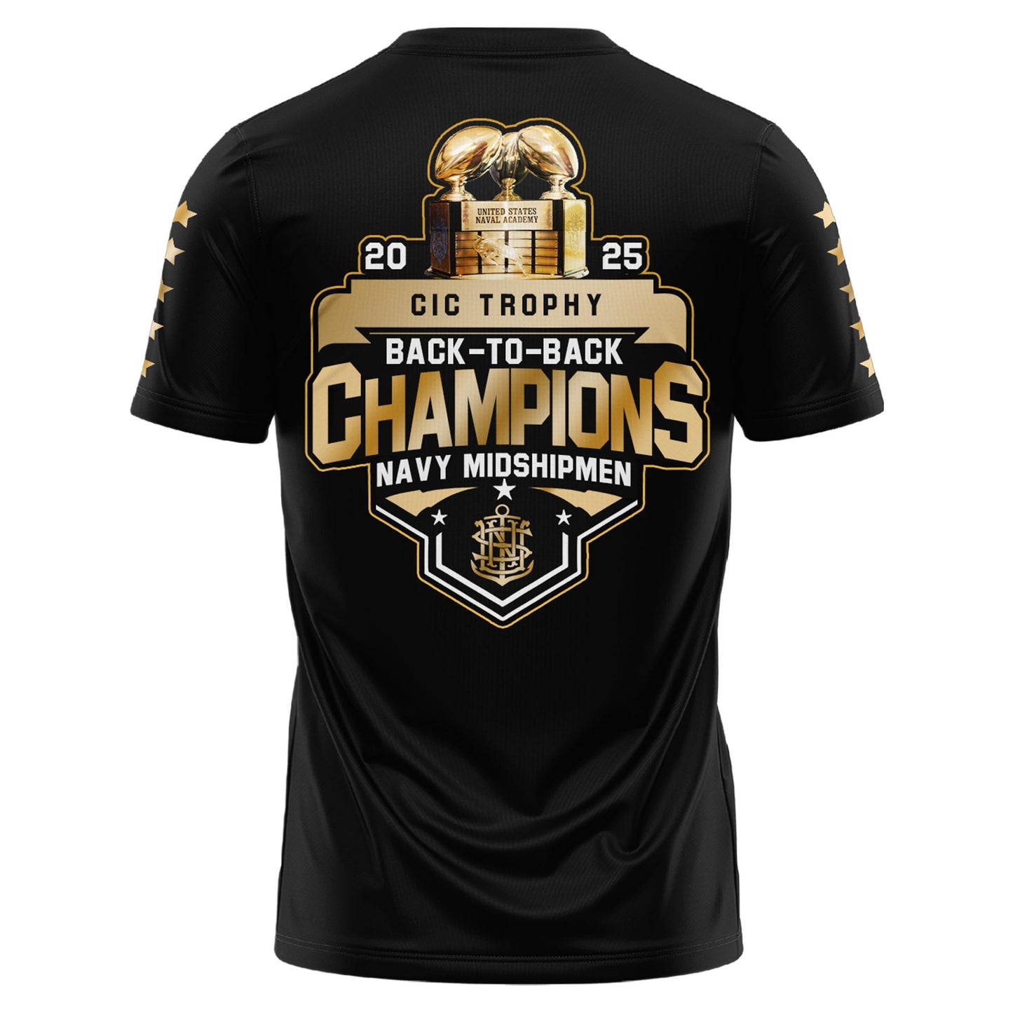 Navy Midshipmen Special Back to Back CIC trophy Champions 2025 T-Shirt
