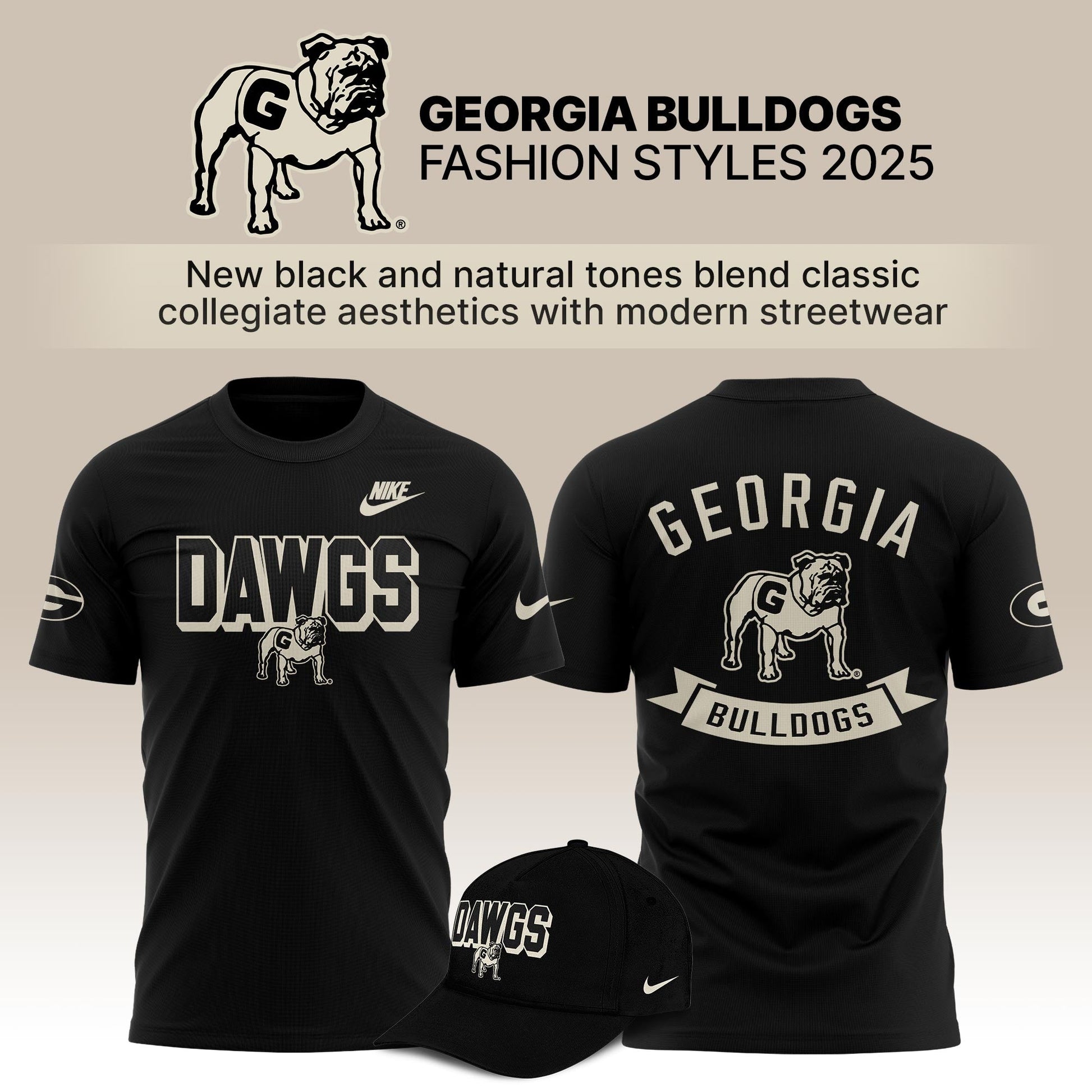 Georgia Bulldogs Bold Fashion 2025 Limited Edition TShirt - Black