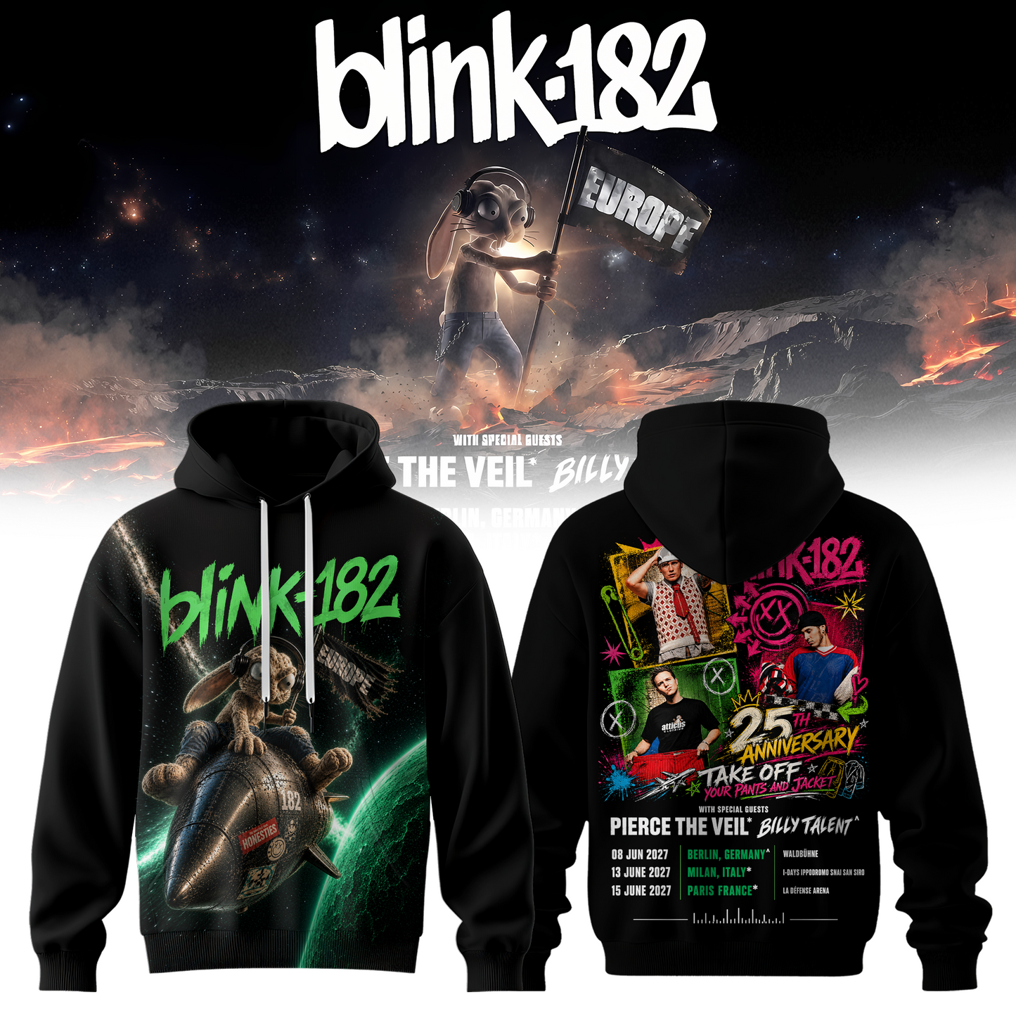 Blink-182 Meltdown Europe Hoodie 26