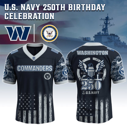 Washington Commanders x U.S. NAVY 250TH Birthday Special Edition Jersey - Tycheco