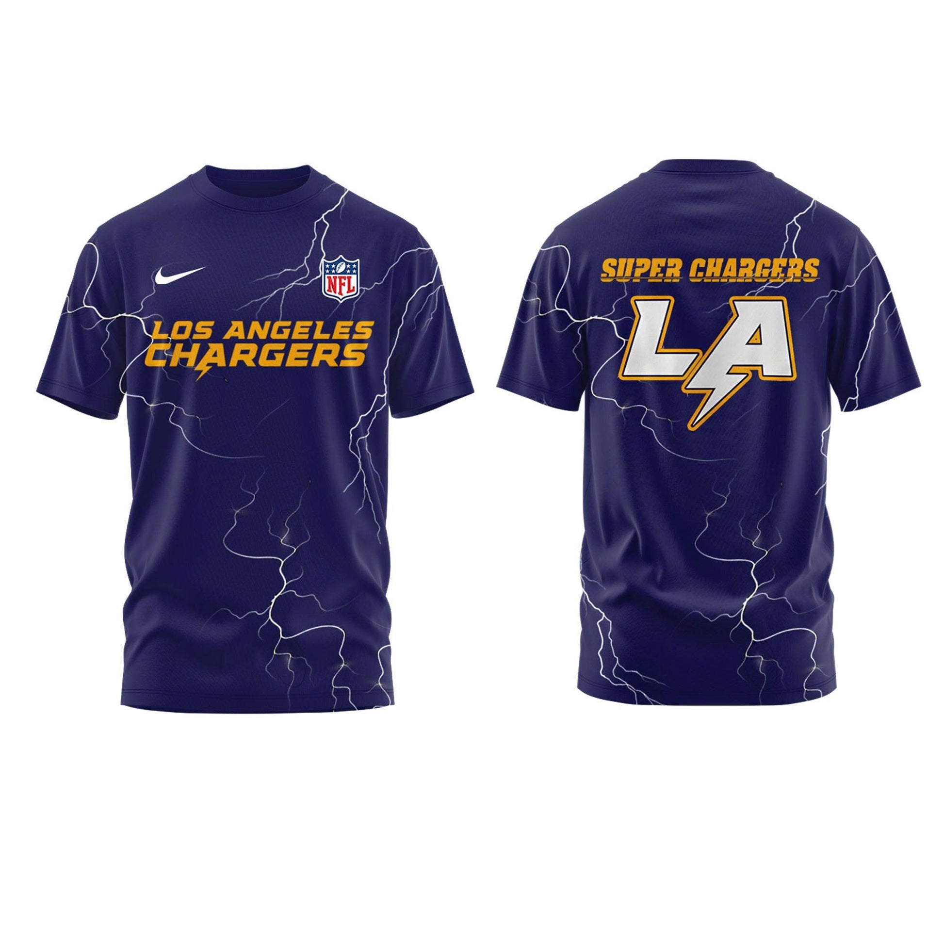 Los Angeles Chargers Super Chargers Tshirt Combo