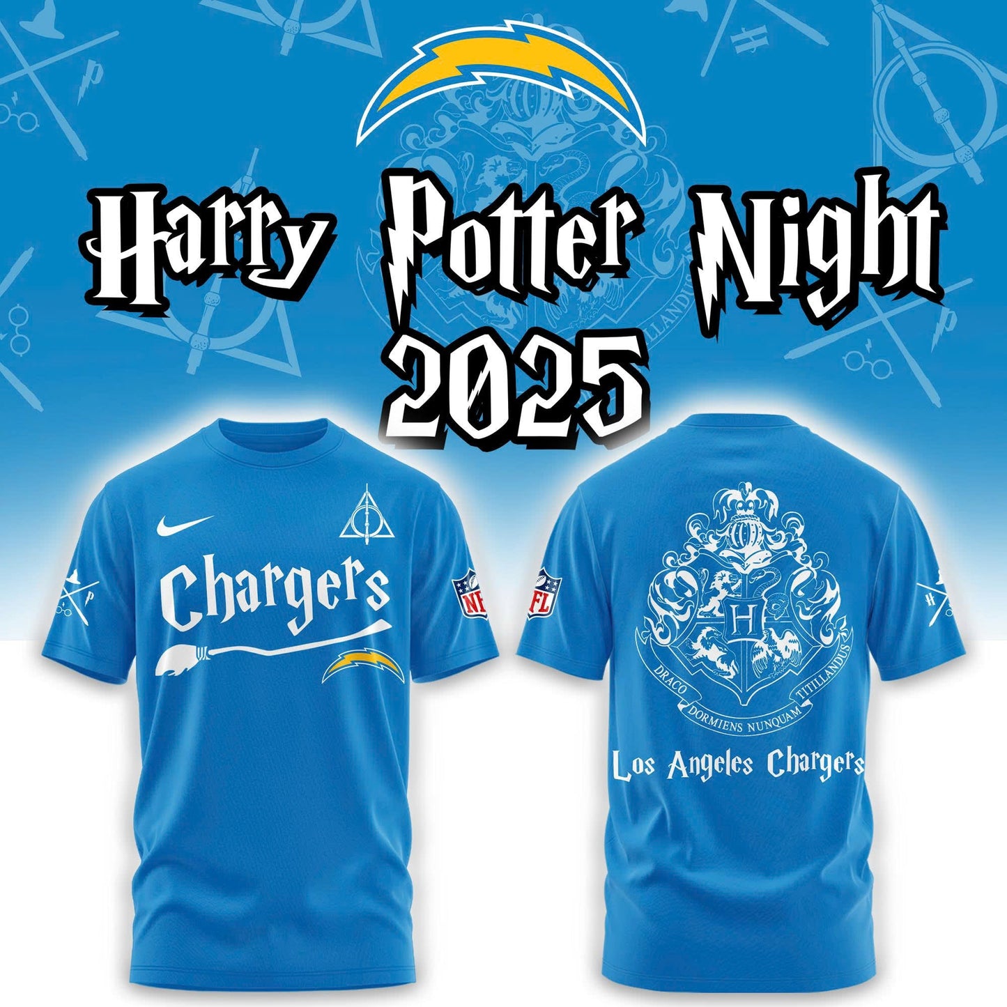 Los Angeles Chargers Harry Potter Combo Tshirt | Jogger | Cap
