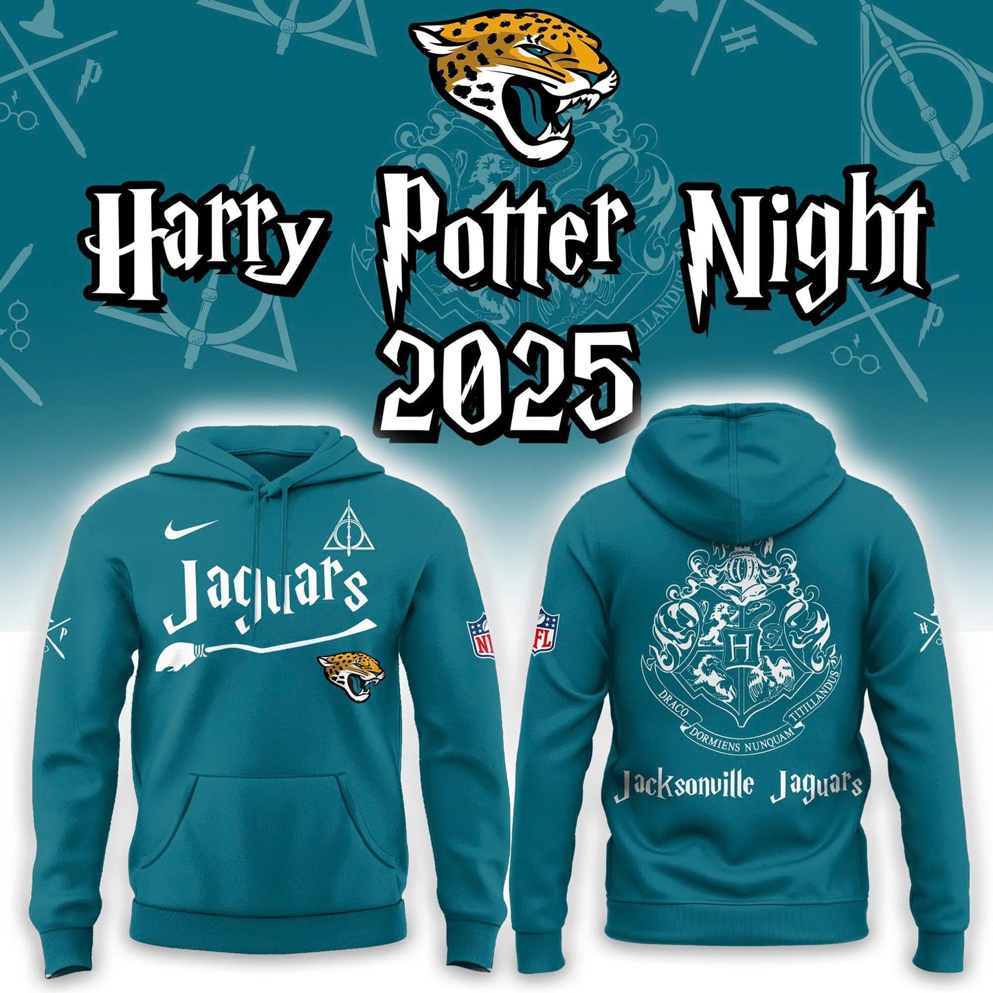 Jacksonville Jaguars Harry Potter 2025 Combo Hoodie