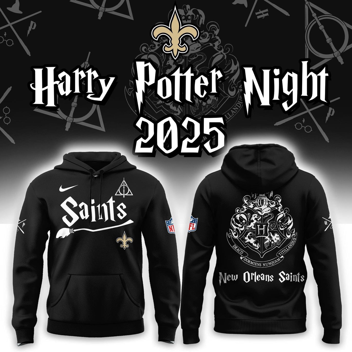 New Orleans Saints Harry Potter 2025 Combo Hoodie
