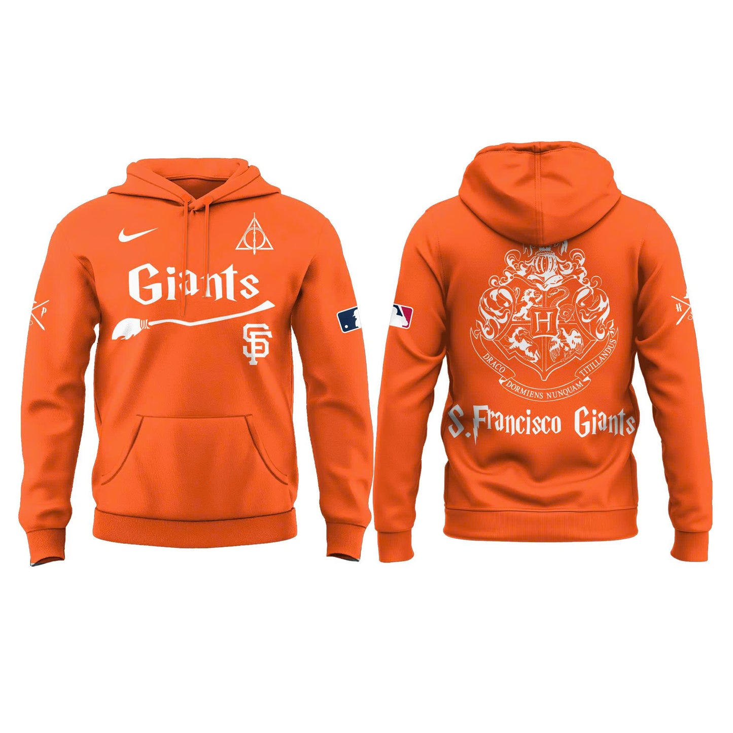 2026 San Francisco Giants x Harry Potter Hoodie Jogger And Cap Outfit Orange